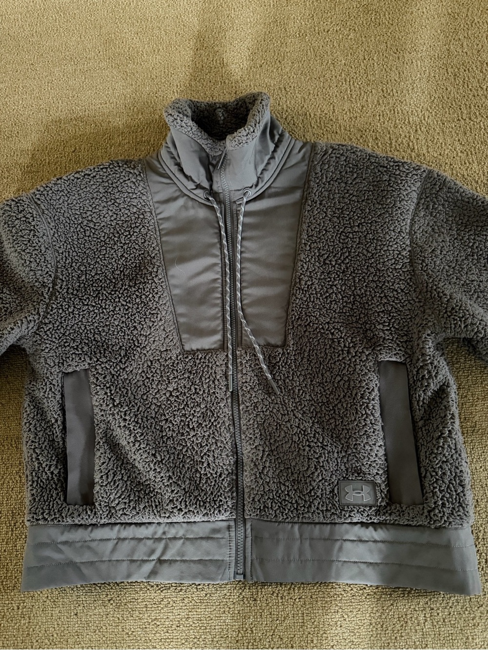 Under Armour Charcoal Gray Sherpa Full-Zip Jacket